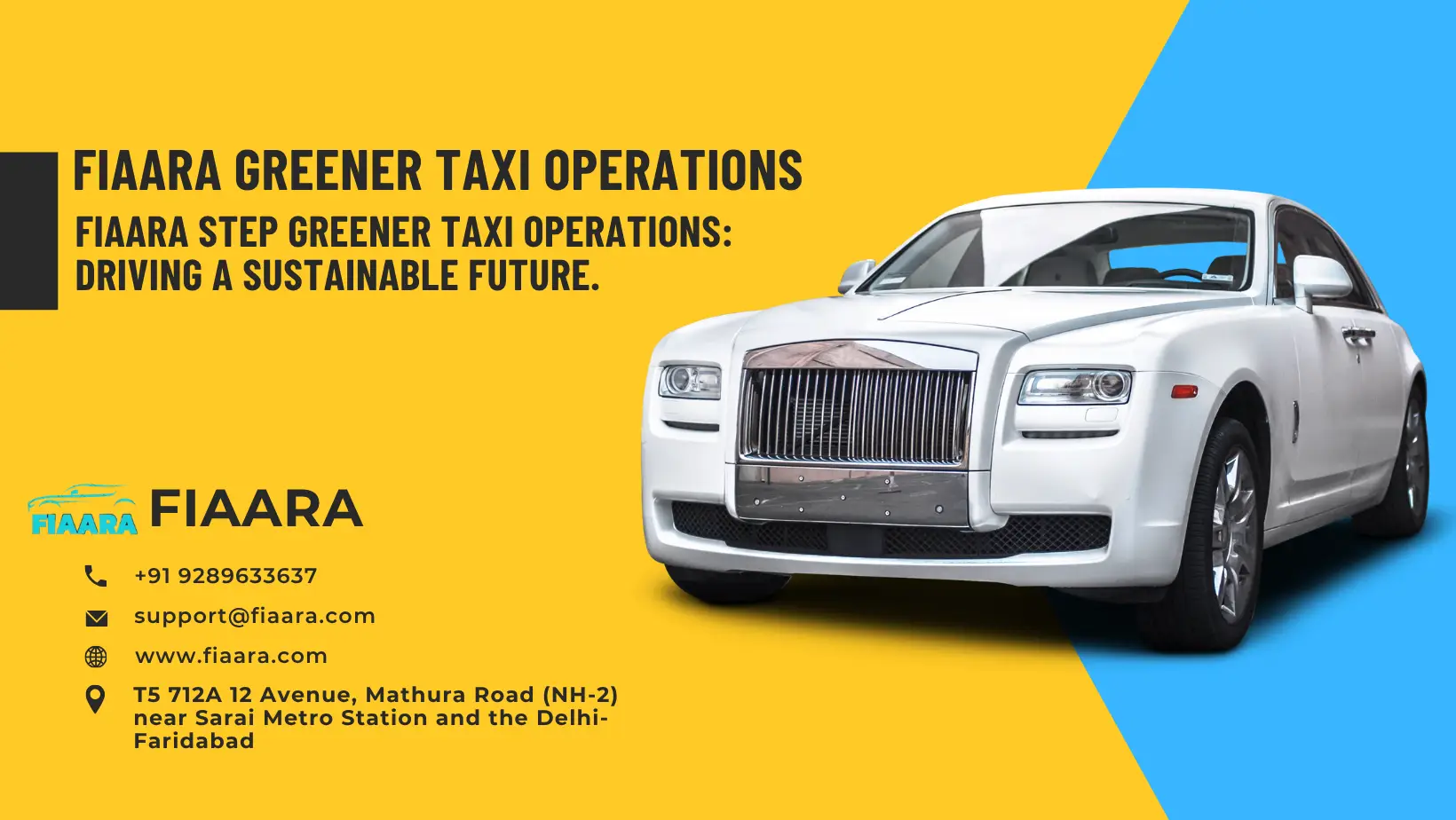 Fiaara Step Greener taxi Operations: Driving a Sustainable Future.