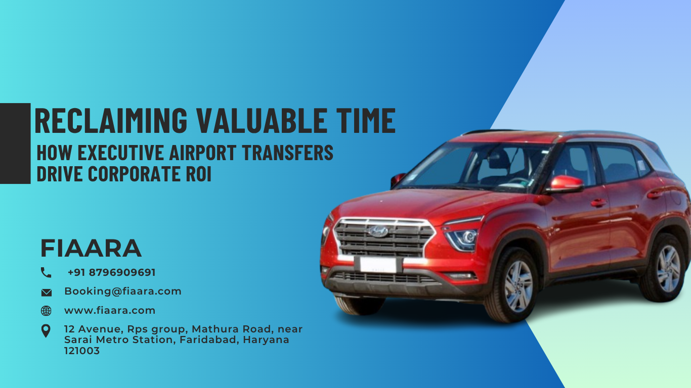 Transform travel time into productivity. Fiaara offers executive airport transfers in Delhi NCR with luxury chauffeurs, Wi-Fi & 100% on-time reliability.