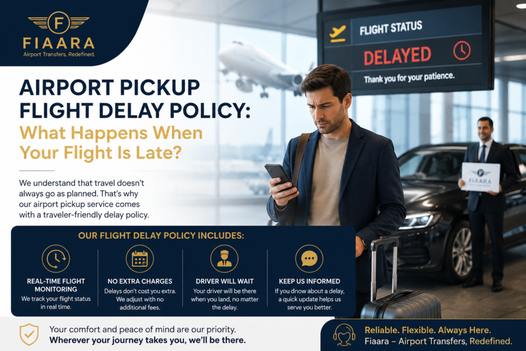 airport pickup flight delay policy