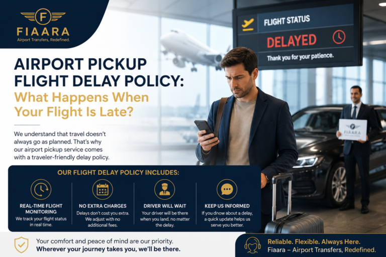 airport pickup flight delay policy