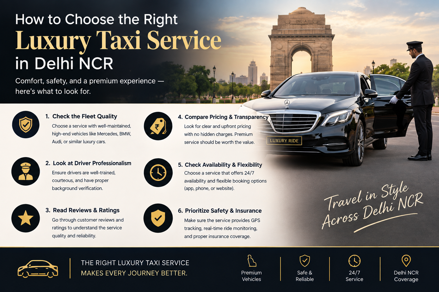 How to Choose a Luxury Taxi Service in Delhi NCR | FIAARA