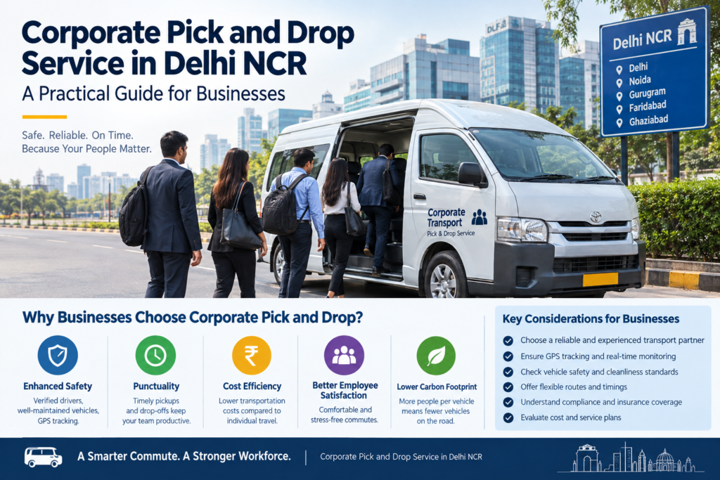 Corporate Pick and Drop Service in Delhi NCR: A Practical Guide for Businesses